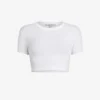 AllSaints Tina Cropped Slim-fit Stretch-woven T-shirt