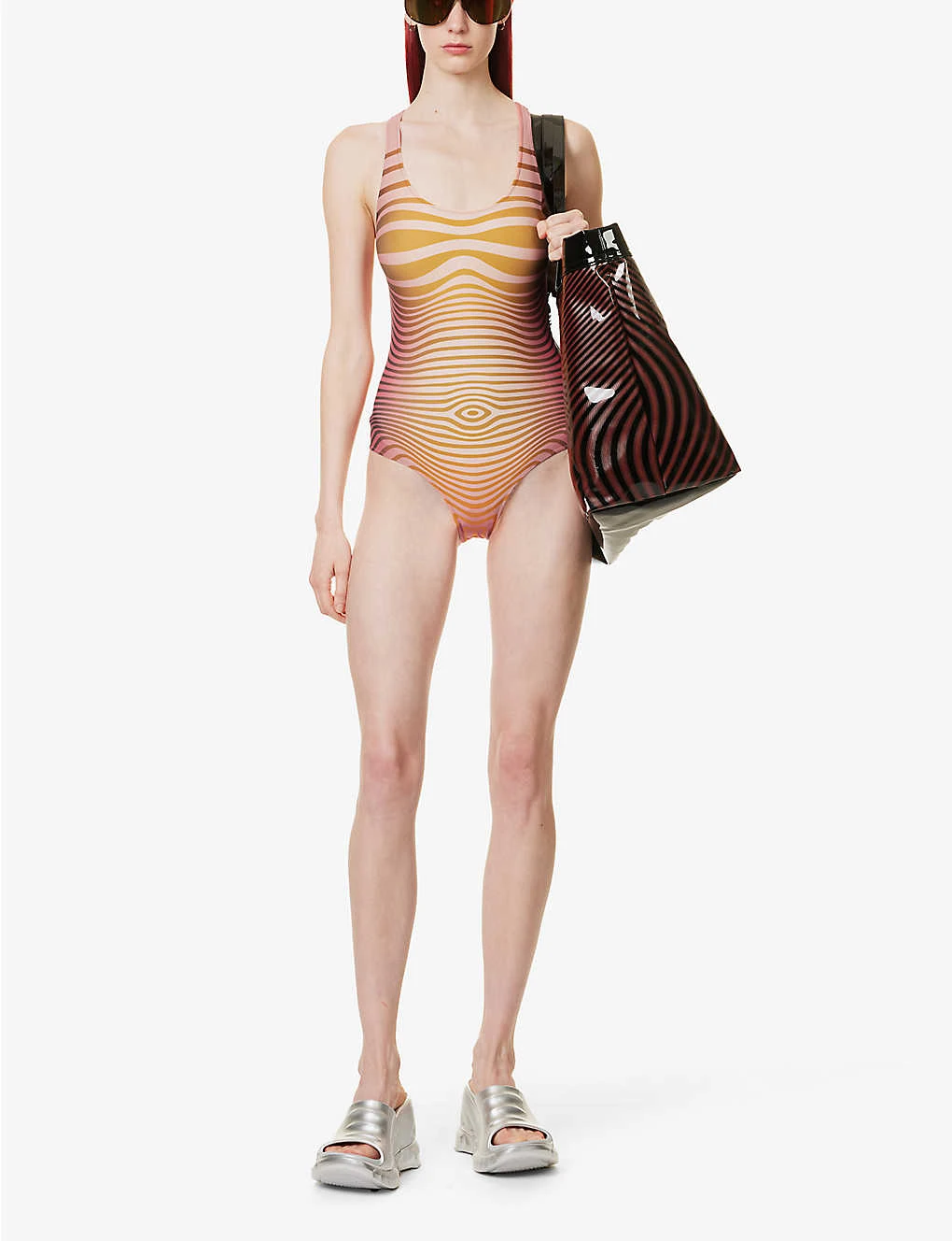 Jean Paul Gaultier Abstract-print Racerback Swimsuit 2 Jean Paul Gaultier Abstract-print Racerback Swimsuit - Image 2