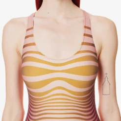 Jean Paul Gaultier Abstract-print Racerback Swimsuit 9 Jean Paul Gaultier Abstract-print Racerback Swimsuit -Outlet Pique Style Store R04137660 REDORANGE ALT04