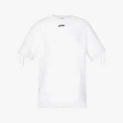 Jean Paul Gaultier Flowers Lace-up Cotton-jersey T-shirt