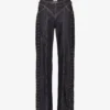 Jean Paul Gaultier Contrast-stitch Patch-pocket Straight-leg Low-rise Cotton-blend Jeans