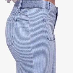 THE KOOPLES Striped Wide-leg Low-rise Jeans -Outlet Pique Style Store R04137807 BLUE6 ALT04