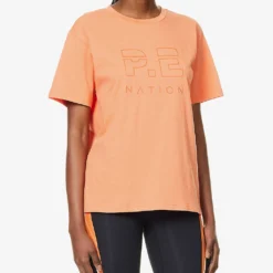 P.E NATION Heads Up Logo-print Organic-cotton T-shirt 7 P.E NATION Heads Up Logo-print Organic-cotton T-shirt -Outlet Pique Style Store R04137942 MELON ALT02