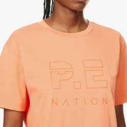 P.E NATION Heads Up Logo-print Organic-cotton T-shirt 9 P.E NATION Heads Up Logo-print Organic-cotton T-shirt -Outlet Pique Style Store R04137942 MELON ALT04
