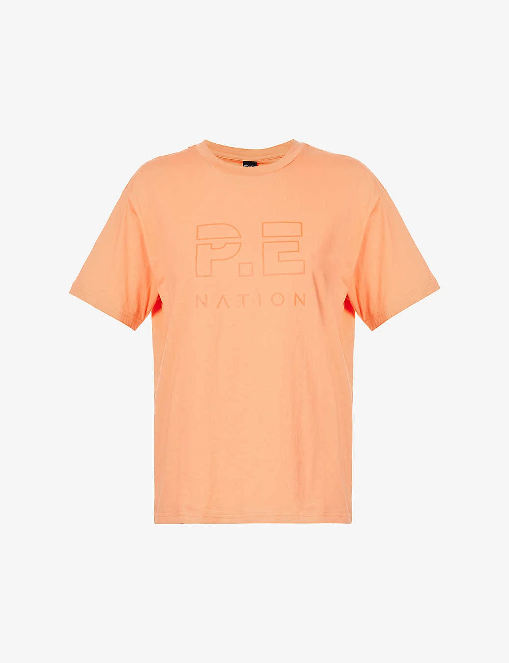 P.E NATION Heads Up Logo-print Organic-cotton T-shirt 1 P.E NATION Heads Up Logo-print Organic-cotton T-shirt