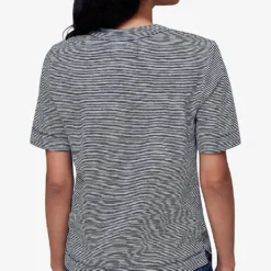 Whistles Rosa Striped Cotton-jersey T-shirt -Outlet Pique Style Store R04138154 BLUE ALT03