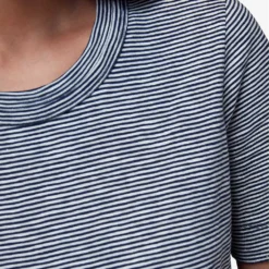 Whistles Rosa Striped Cotton-jersey T-shirt -Outlet Pique Style Store R04138154 BLUE ALT04