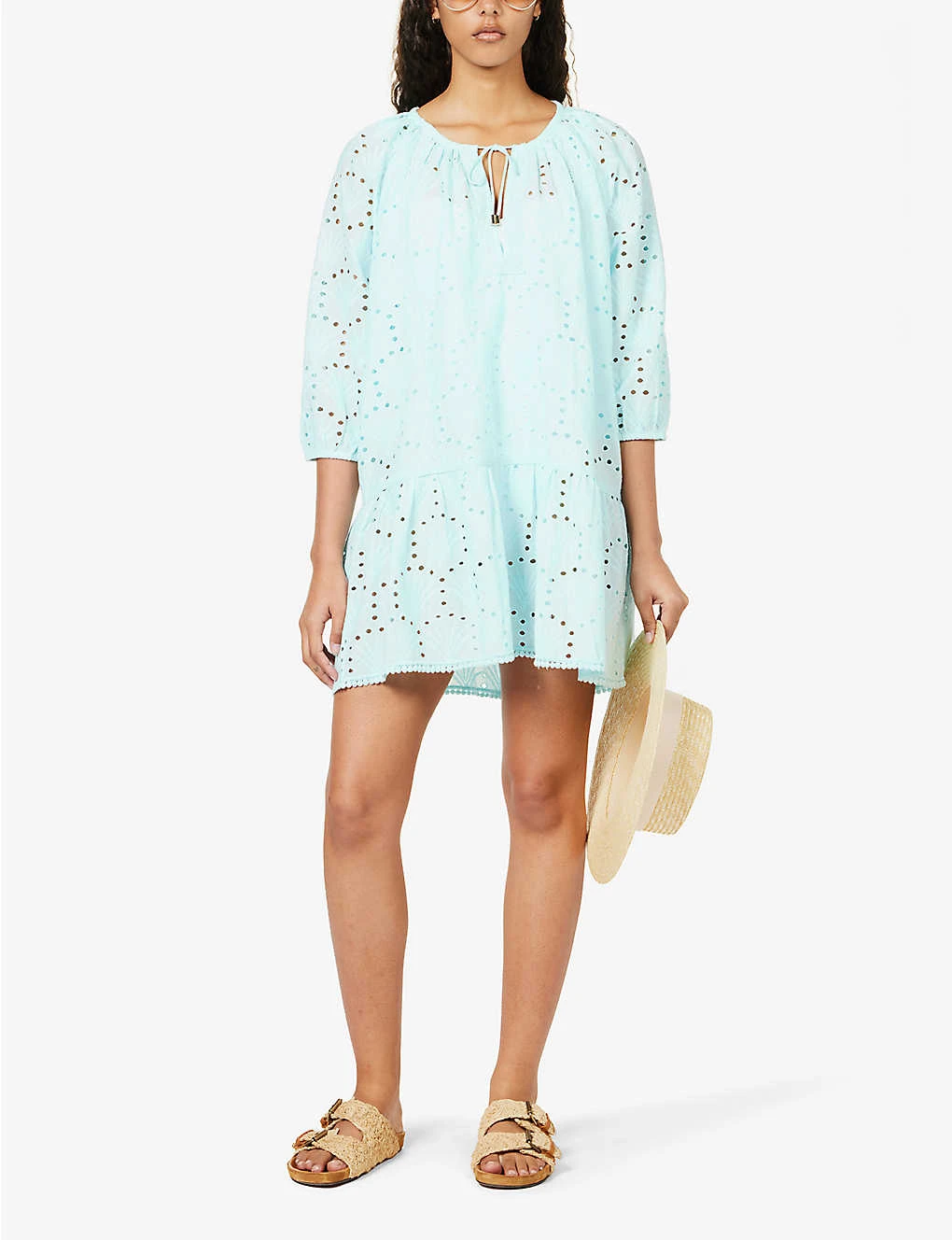 Melissa Odabash Ashley Scalloped-hem Cotton Kaftan 2 Melissa Odabash Ashley Scalloped-hem Cotton Kaftan - Image 2