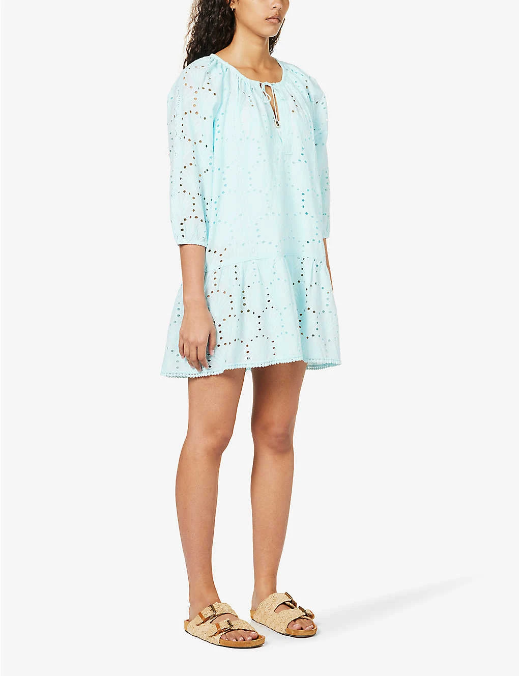 Melissa Odabash Ashley Scalloped-hem Cotton Kaftan 3 Melissa Odabash Ashley Scalloped-hem Cotton Kaftan - Image 3