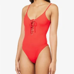 Melissa Odabash Nerano Lace-up Swimsuit 7 Melissa Odabash Nerano Lace-up Swimsuit -Outlet Pique Style Store R04139928 RED ALT02