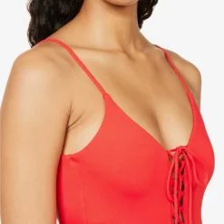 Melissa Odabash Nerano Lace-up Swimsuit 9 Melissa Odabash Nerano Lace-up Swimsuit -Outlet Pique Style Store R04139928 RED ALT04