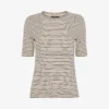 Whistles Stripe-pattern Slim-fit Cotton T-shirt