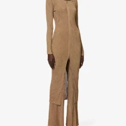 Maisel Ribbed Knitted Cardigan -Outlet Pique Style Store R04140661 MARIGOLD ALT02