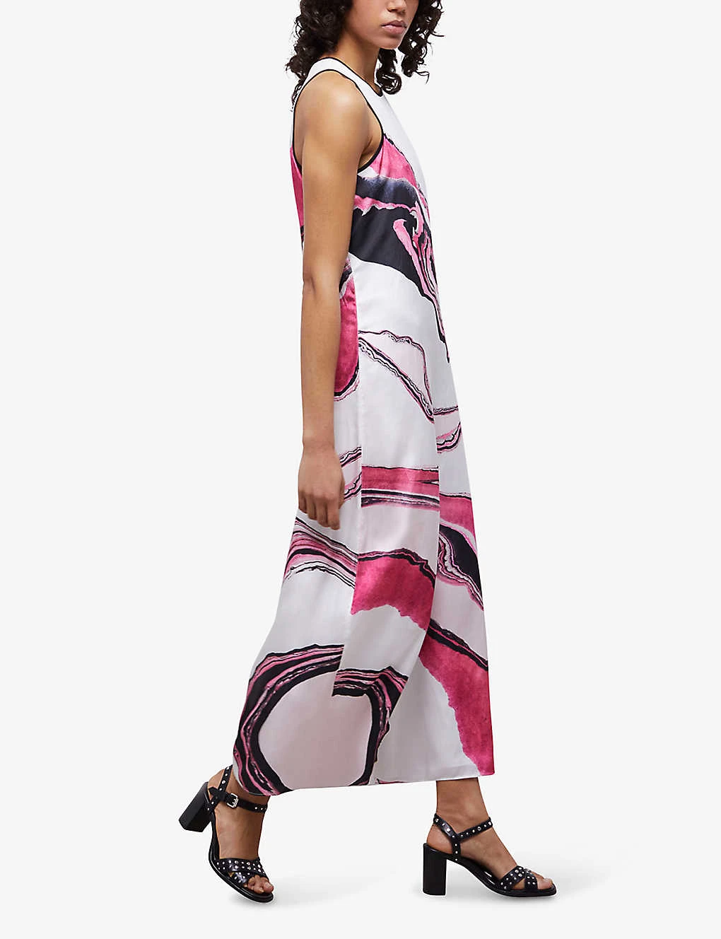 THE KOOPLES Marble-print Woven Maxi Dress 3 THE KOOPLES Marble-print Woven Maxi Dress - Image 3