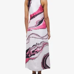 THE KOOPLES Marble-print Woven Maxi Dress 8 THE KOOPLES Marble-print Woven Maxi Dress -Outlet Pique Style Store R04140795 WHI13 ALT03