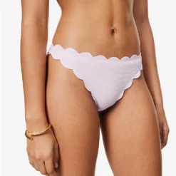 Marysia North Scalloped-trim Mid-rise Bikini Bottoms -Outlet Pique Style Store R04140989 VIOLETTE ALT02