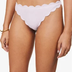 Marysia North Scalloped-trim Mid-rise Bikini Bottoms -Outlet Pique Style Store R04140989 VIOLETTE ALT04