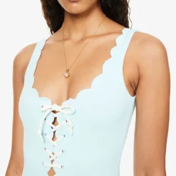 Marysia Palm Springs Scalloped-trim Swimsuit -Outlet Pique Style Store R04140996 VIOLETTEAZURE ALT04