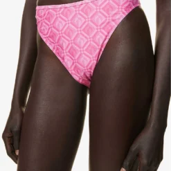 Marine Serre Moon Graphic-print Recycled-polyamide Bikini Set -Outlet Pique Style Store R04142137 FUSCHIA ALT04