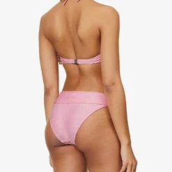 Sicily V-neck Stretch-recycled Polyamide Bikini Top -Outlet Pique Style Store R04142190 PNKPNK ALT03