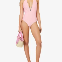 Sicily V-neck Stretch-recycled Polyamide Swimsuit 6 Sicily V-neck Stretch-recycled Polyamide Swimsuit -Outlet Pique Style Store R04142192 PNKPNK ALT01