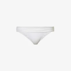 Antibes Fold-over Stretch-recycled Polyamide Bikini Bottom