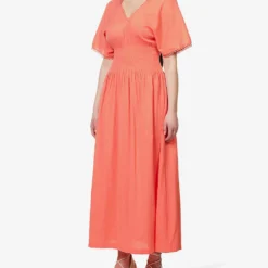 Portofino V-neck Cotton Maxi Dress -Outlet Pique Style Store R04142203 CRLCRL ALT02