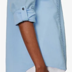 Mala Braided-trims Cotton Shirt -Outlet Pique Style Store R04142208 BLUBLU ALT04