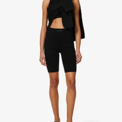 ESSENTIALS Sport High-rise Knitted Shorts -Outlet Pique Style Store R04142431 JETBLACK ALT01