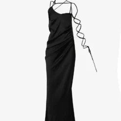 Undressing Cowl-neck Satin Midi Dress