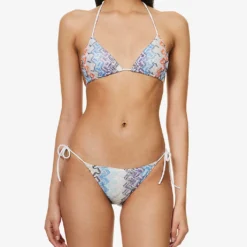 Missoni Zigzag-pattern Metallic Woven Bikini 5 Missoni Zigzag-pattern Metallic Woven Bikini -Outlet Pique Style Store R04143379 MULTICOLOURED ALT01