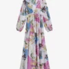 Ted Baker Rozlyn Graphic Floral-print Balloon-sleeved Cotton Maxi Cover-up