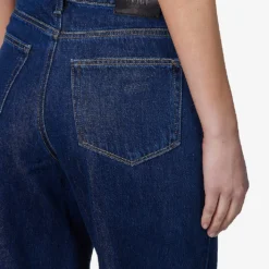 Paige Harper Contrast-stitch Wide-leg High-rise Jeans -Outlet Pique Style Store R04144092 DARKCLEANRINCEWASH ALT04