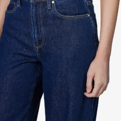 Paige Harper Contrast-stitch Wide-leg High-rise Jeans -Outlet Pique Style Store R04144092 DARKCLEANRINCEWASH ALT05