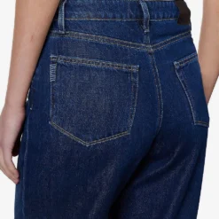 Paige Harper Contrast-stitch Wide-leg High-rise Jeans -Outlet Pique Style Store R04144092 DARKCLEANRINCEWASH ALT06