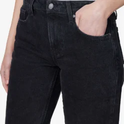 Paige Sonja Brand-patch Wide-leg Mid-rise Recycled-denim Jeans -Outlet Pique Style Store R04144094 FADEDBLACKWASH ALT04