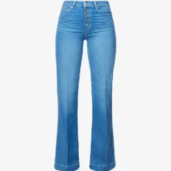 Paige Leenah Flared-leg High-rise Stretch-denim Jeans