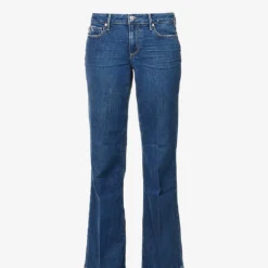 Paige Sabine Flared-leg Low-rise Stretch-denim Jeans