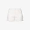 Paige Patrizia Mid-rise Cotton-rayon Blend Shorts