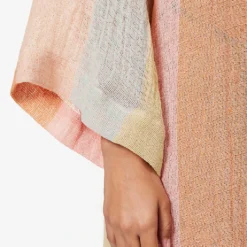 Striped Split-hem Linen-blend Cover-up -Outlet Pique Style Store R04145018 SUNSETAWNINGSTRIPE ALT05