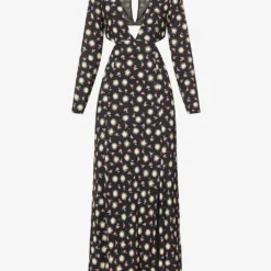 RIXO Zora Cut-out Woven Midi Dress