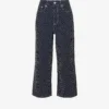Kenzo Polka-dot Wide-leg Denim Trousers