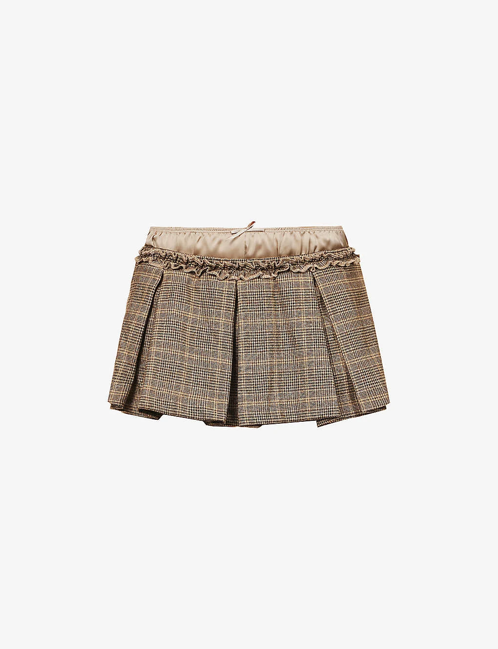 Jaded London Pleated Checked Low-rise Stretch-woven Mini Skirt 1 Jaded London Pleated Checked Low-rise Stretch-woven Mini Skirt