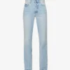 ANINE BING Olsen Straight-leg High-rise Organic-denim Jeans