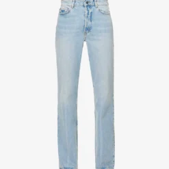 ANINE BING Olsen Straight-leg High-rise Organic-denim Jeans