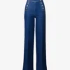 FRAME Sailor Snap Wide-leg Mid-rise Recycled-denim Jeans
