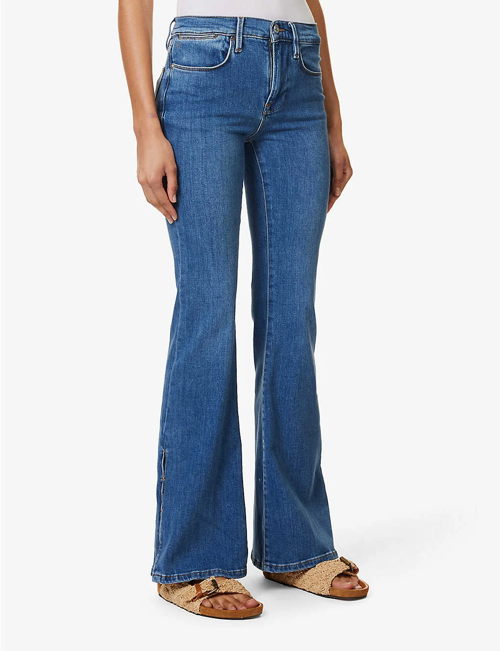 FRAME Le High Flare High-rise Flared-leg Stretch-denim Jeans 3 FRAME Le High Flare High-rise Flared-leg Stretch-denim Jeans - Image 3