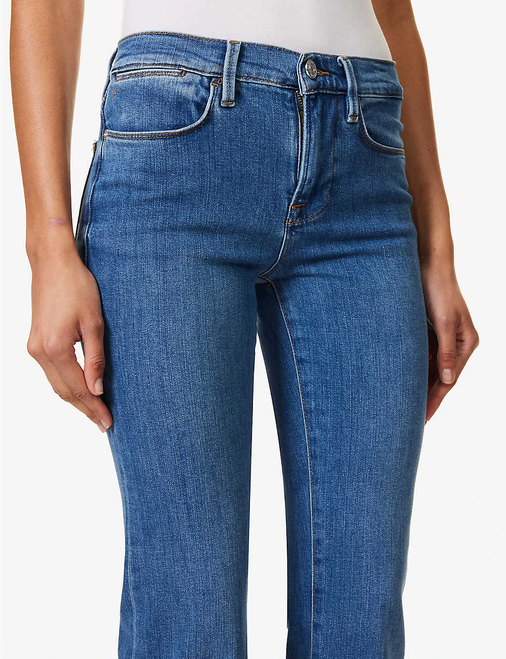 FRAME Le High Flare High-rise Flared-leg Stretch-denim Jeans 6 FRAME Le High Flare High-rise Flared-leg Stretch-denim Jeans - Image 6