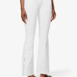 FRAME Le Crop Mini Flare Flared-leg Mid-rise Jeans -Outlet Pique Style Store R04146383 BLANC ALT02