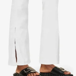 FRAME Le Crop Mini Flare Flared-leg Mid-rise Jeans -Outlet Pique Style Store R04146383 BLANC ALT06